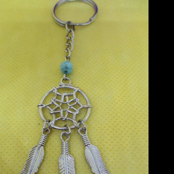 Dream Catcher Keyring Dreamcatcher Feather Turquoise Bead Keyring Dreamcatcher - Picture 5 of 11